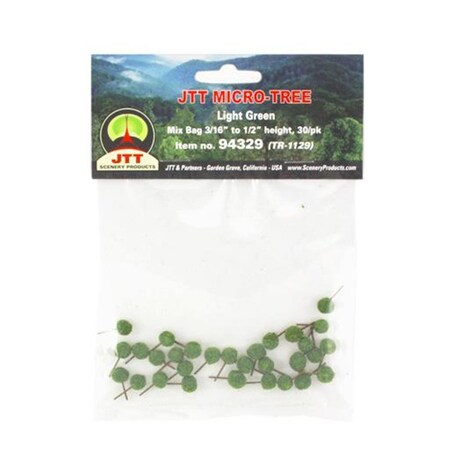 Jtt Scenery Micro Tree Light Green, PK30 JTT94329